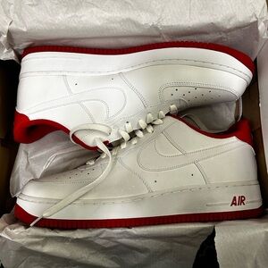 Nike Air White and Red Men's Sneakers